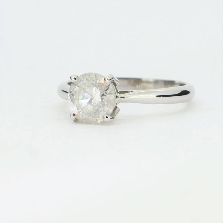 Pre-Owned 18ct White Gold Diamond Solitaire Ring 1.55ct 1601179