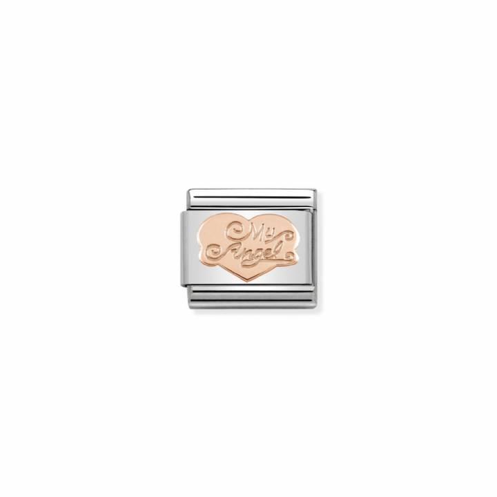 Nomination Steel & 9ct Rose Gold 'My Angel' Charm