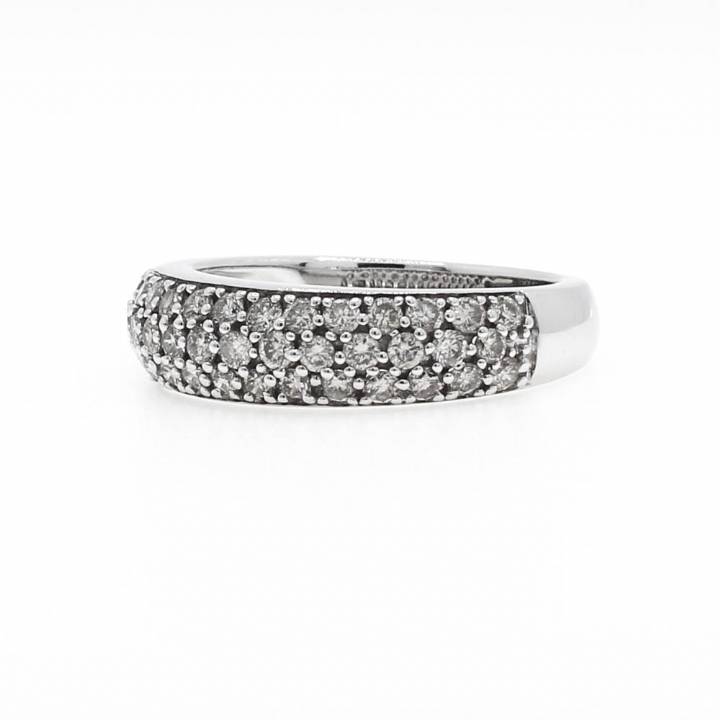 9ct White Gold Diamond Pave Band Ring Total 1.02ct 0506204
