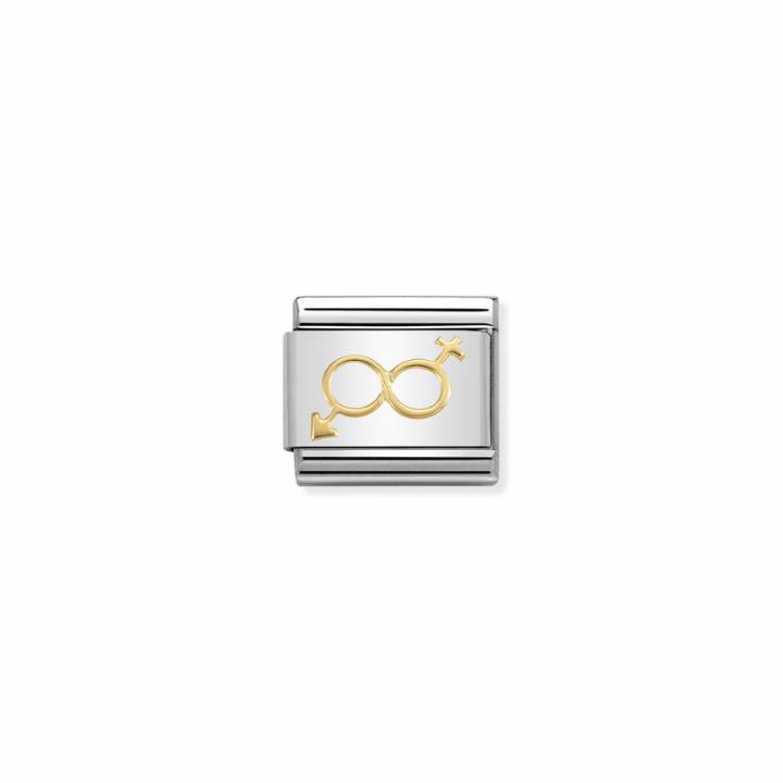 Nomination Steel & 18ct Gold His & Her Infinity Charm 2402102