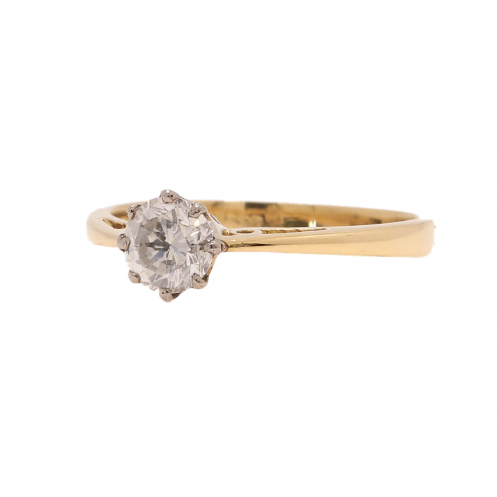 Pre-Owned 18ct Yellow Gold Diamond Solitaire Ring 0.52ct 1601510