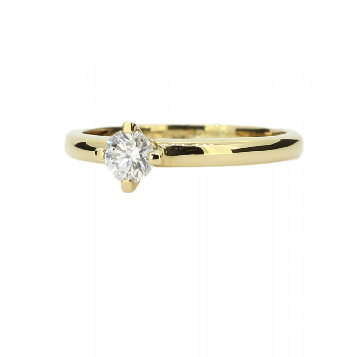 Pre-Owned 18ct Yellow Gold Diamond Solitaire Ring 0.33ct