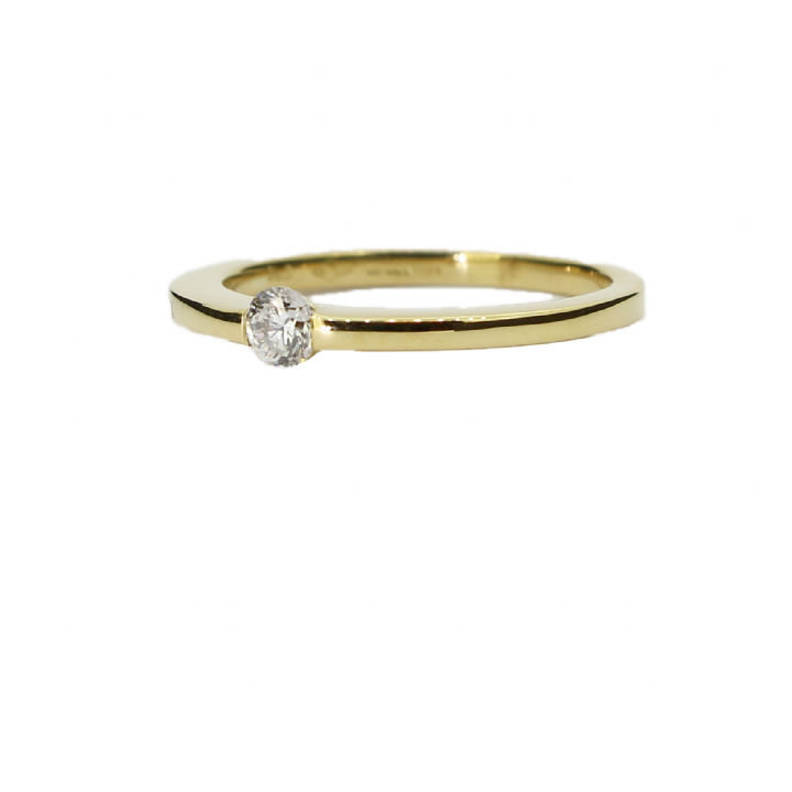 Pre-Owned 18ct Yellow Gold Diamond Solitaire Ring 0.17ct 1601953