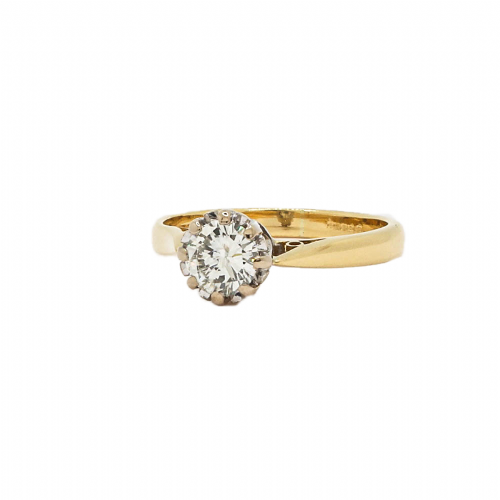 Pre-Owned 18ct Yellow Gold Diamond Solitaire Ring 0.58ct 1601537