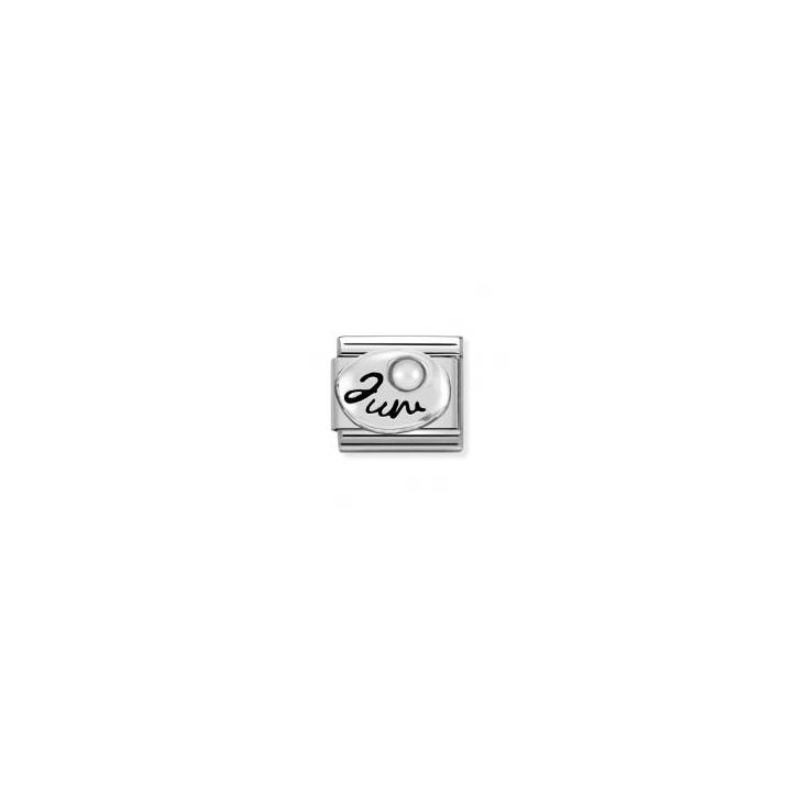 Nomination Steel & Silver June Pearl Charm 2402334