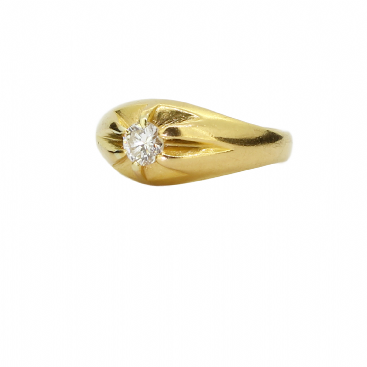 Pre-Owned 18ct Yellow Gold Diamond Solitaire Ring Total 0.28ct
