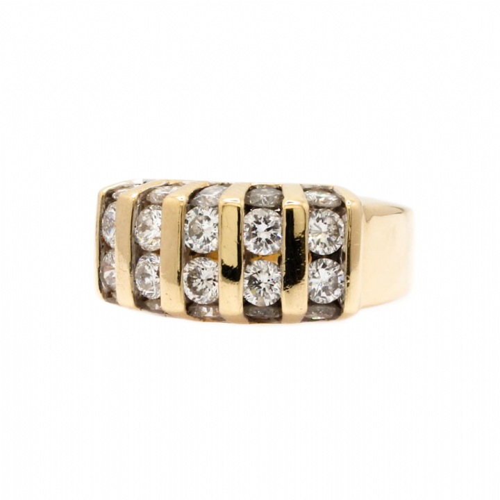 Pre-Owned 14ct Yellow Gold Diamond Fancy Band Ring Total 2.00ct 1608390