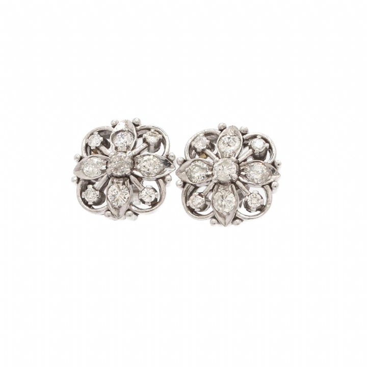 Pre-Owned Silver & Diamond Stud Earrings 1.00ct Total 1607740