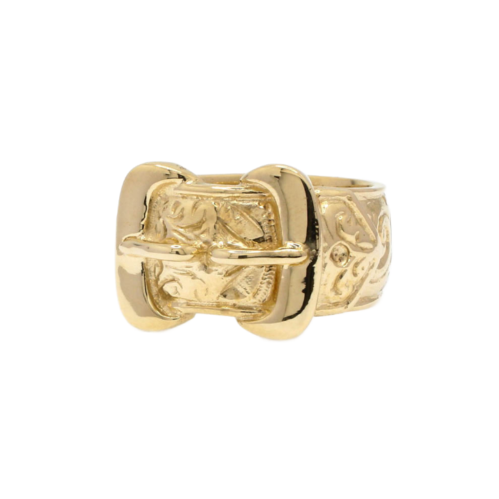 Pre-Owned 9ct Yellow Gold Double Buckle Ring 1508119