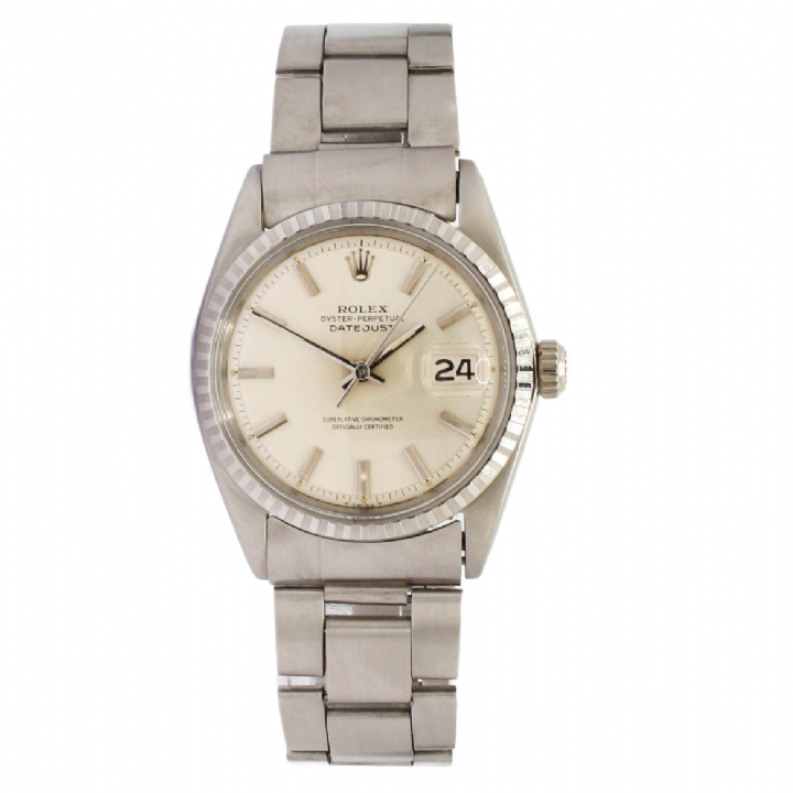 Pre-Owned 36mm Rolex DateJust Watch, Silver Dial, Year 1967