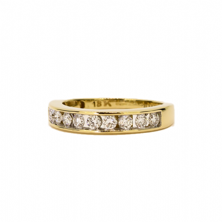 Pre-Owned 18ct Yellow Gold Diamond Half Eternity Ring 0.50ct
