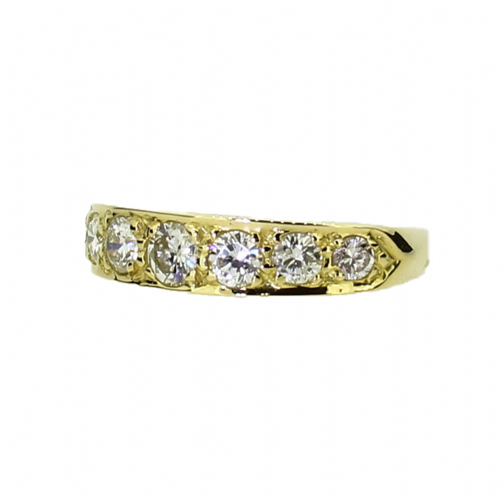 Pre-Owned 18ct Diamond Half Eternity Ring 0.81ct Total