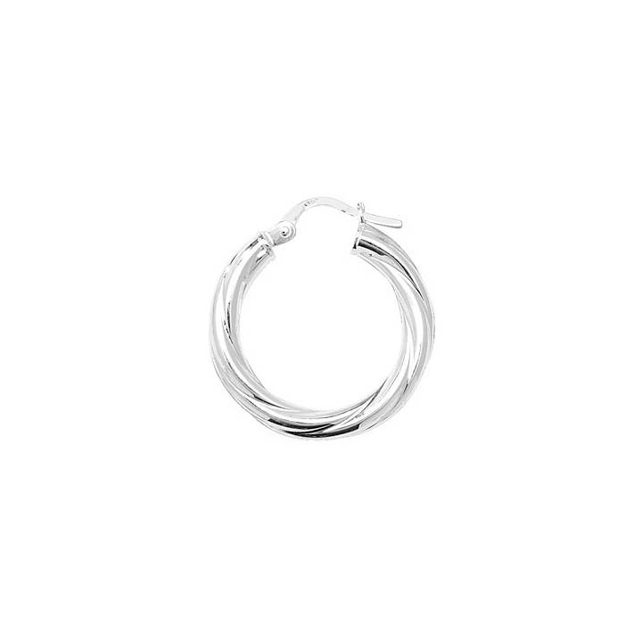 New Silver Small Twisted Hoop Earrings 1105284