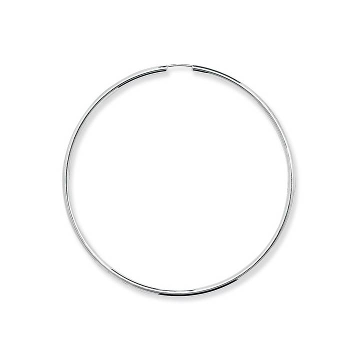 New Silver Very Large Plain Hoop Earrings 80mm 1105450