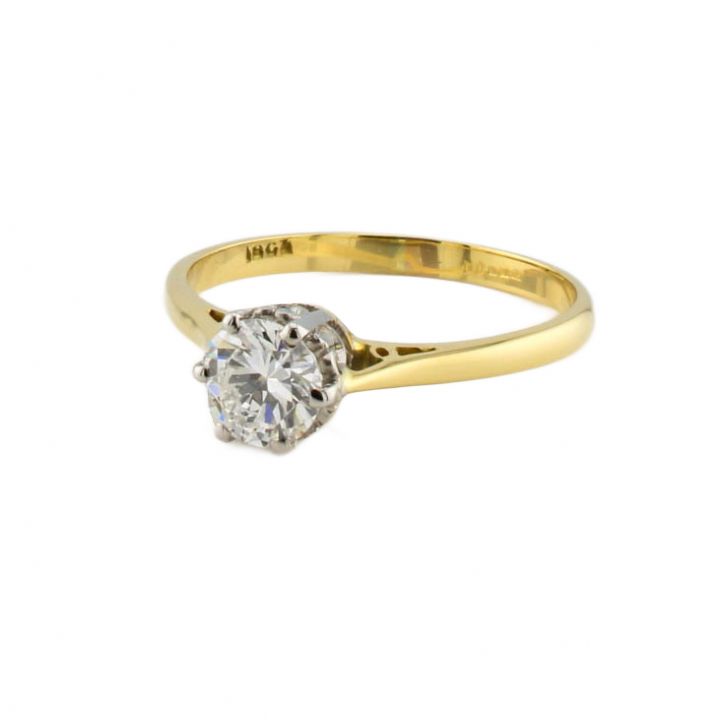 Pre-Owned 18ct Yellow Gold Diamond Solitaire Ring 0.66ct 1601695