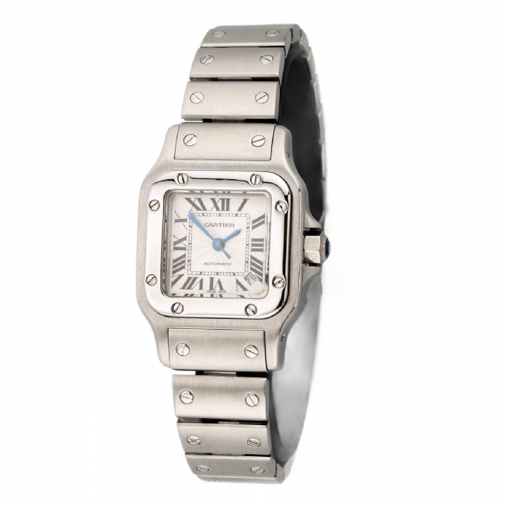Pre-Owned 24mm Cartier Santos Watch, Original Papers