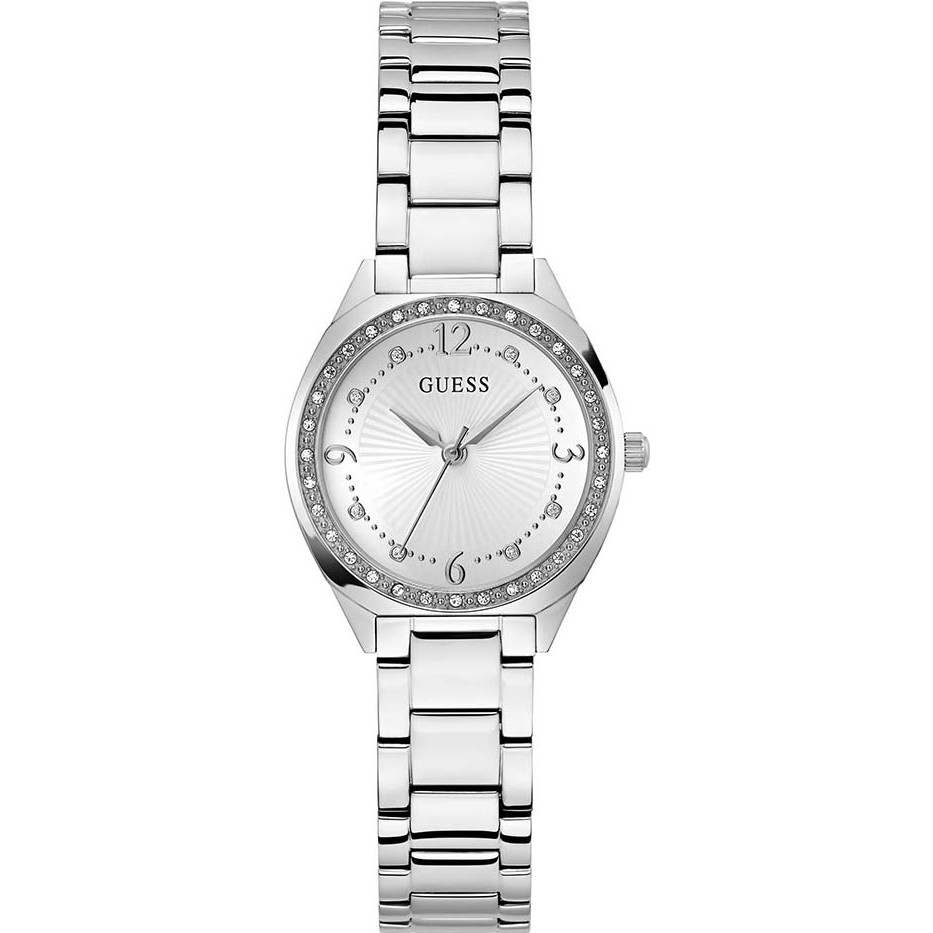 Guess Ladies Charlotte Silver Tone Stone Set Watch