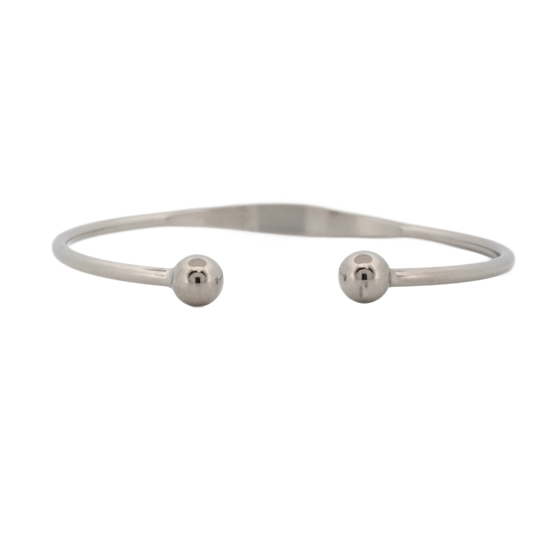 New Silver Plain I.D. Torque Bangle