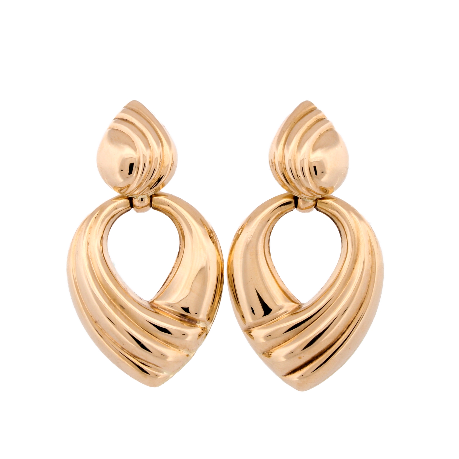 Pre-Owned 9ct Yellow Gold Fancy Drop Earrings