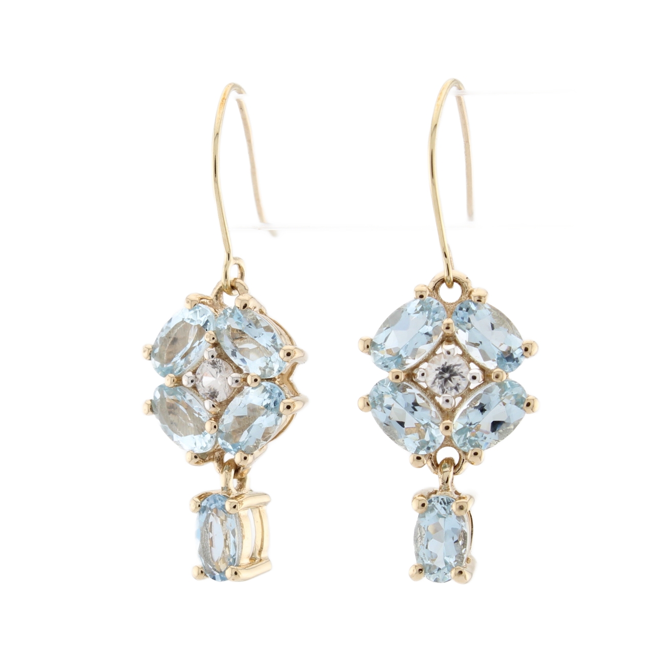 9ct Yellow Gold Topaz Drop Earrings