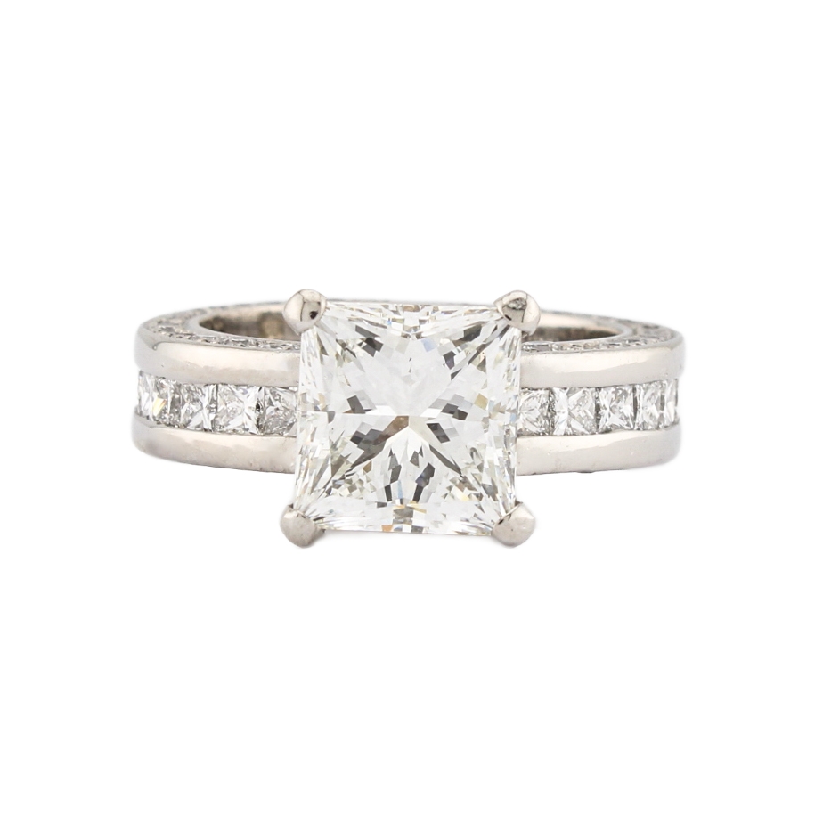Platinum Diamond Solitaire Ring 3.05ct