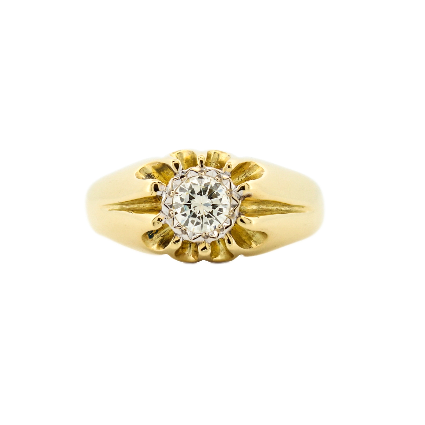 18ct yellow Gold Diamond Solitaire Ring 0.50ct