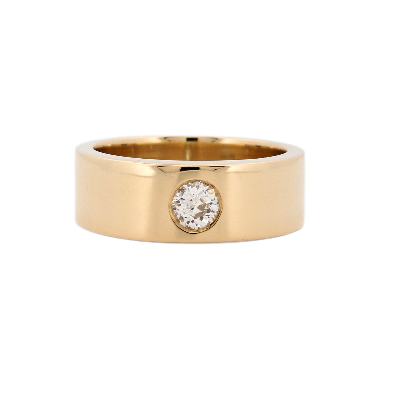 18ct Yellow Gold Diamond Solitaire Band Ring 0.45ct 18ct Yellow Gold Diamond Solitaire Band Ring 0.45ct