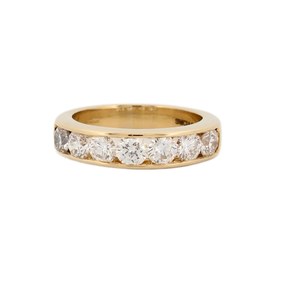 18ct Yellow Gold Diamond Half Eternity Ring 2.00ct