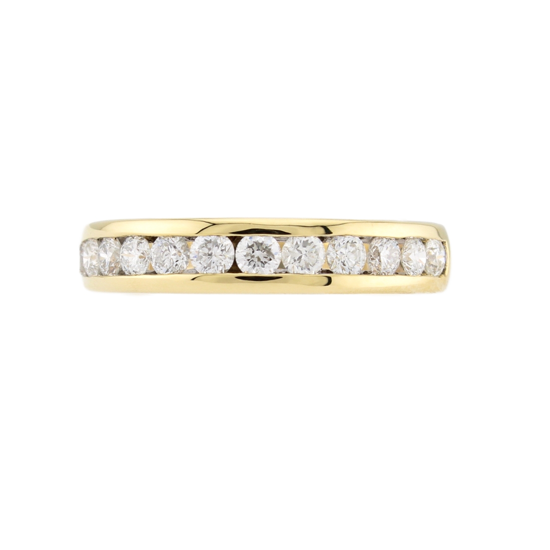 18ct Yellow Gold Diamond Half Eternity Ring Total 1.00ct