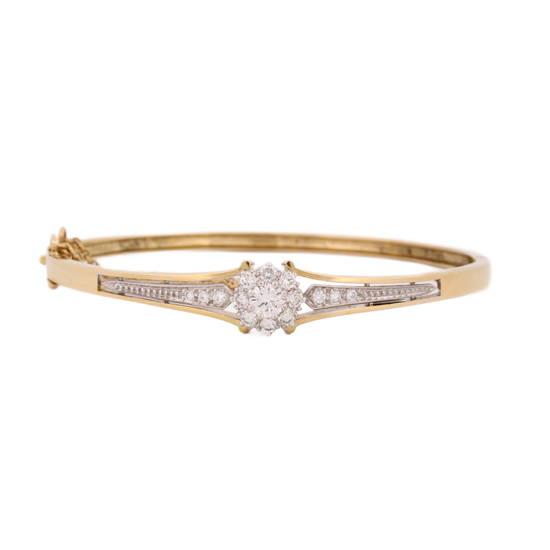 18ct Yellow Gold Diamond Bangle