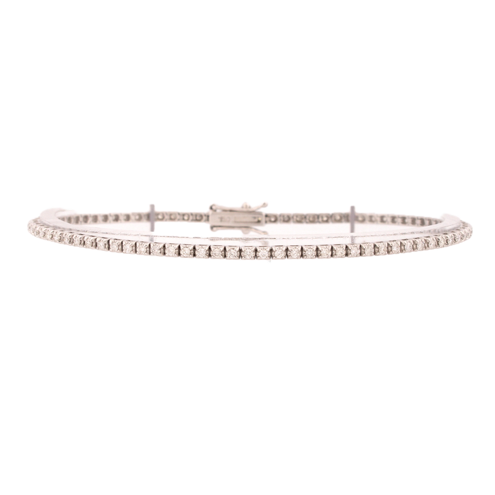 18ct White Gold Diamond Bracelet Total 0.81ct