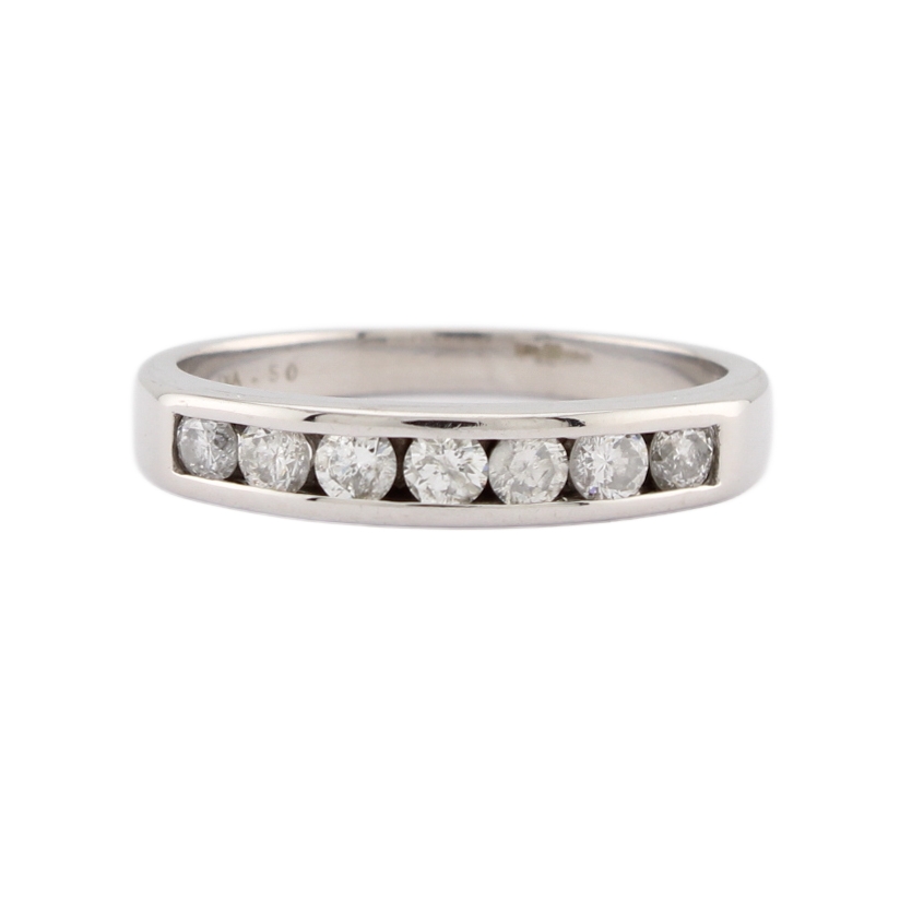 18ct White Gold Half Eternity Diamond Ring 0.50ct