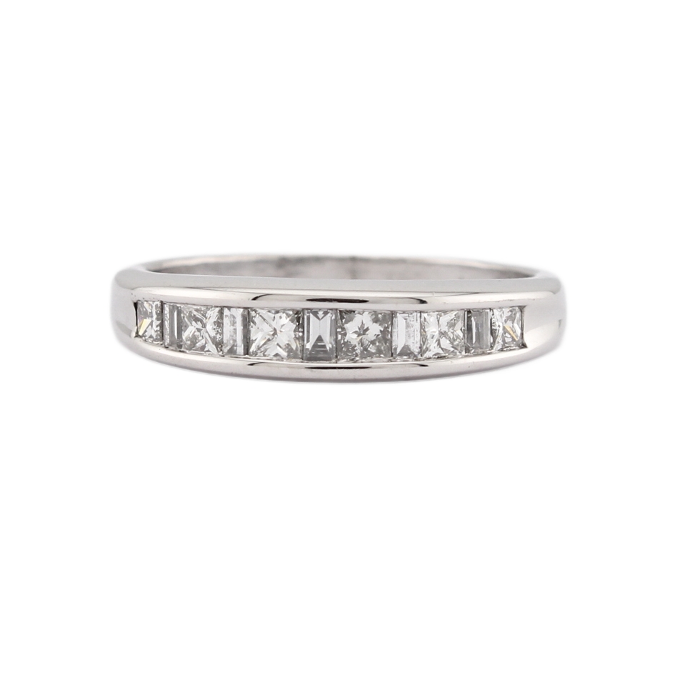 18ct White Gold Diamond Half Eternity Ring 0.47ct