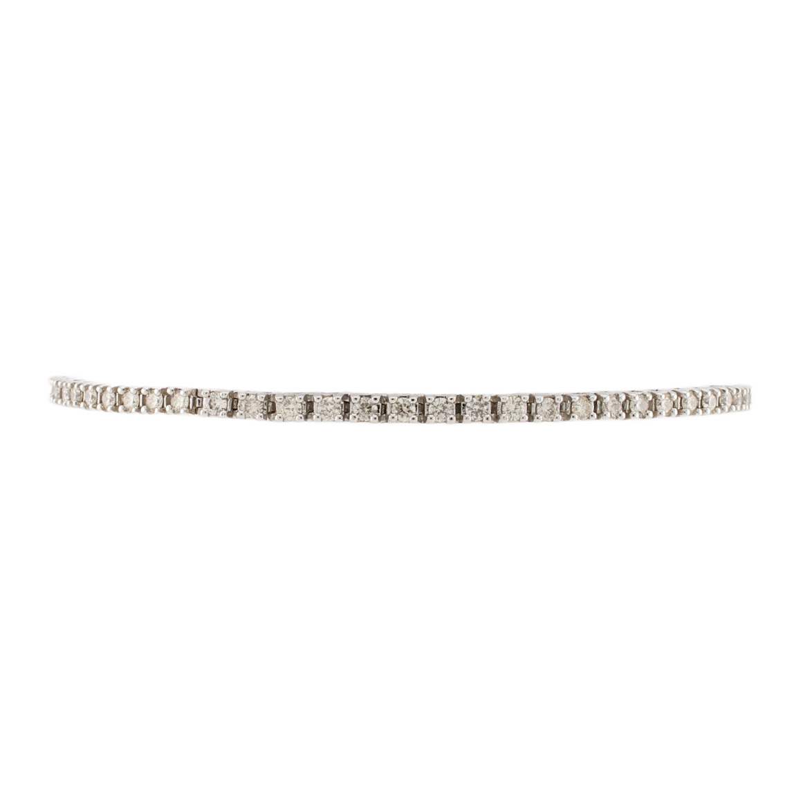 9ct White Gold Diamond Line Bracelet 2.00ct