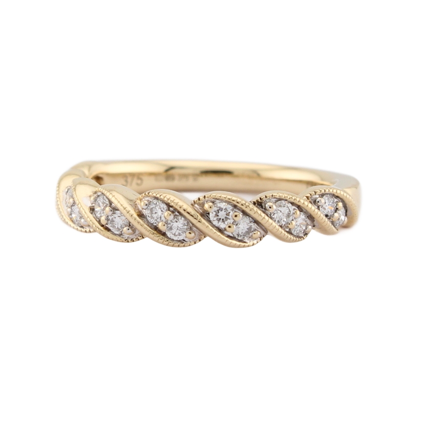 18ct Yellow Gold Diamond Half Eternity Ring 0.20ct