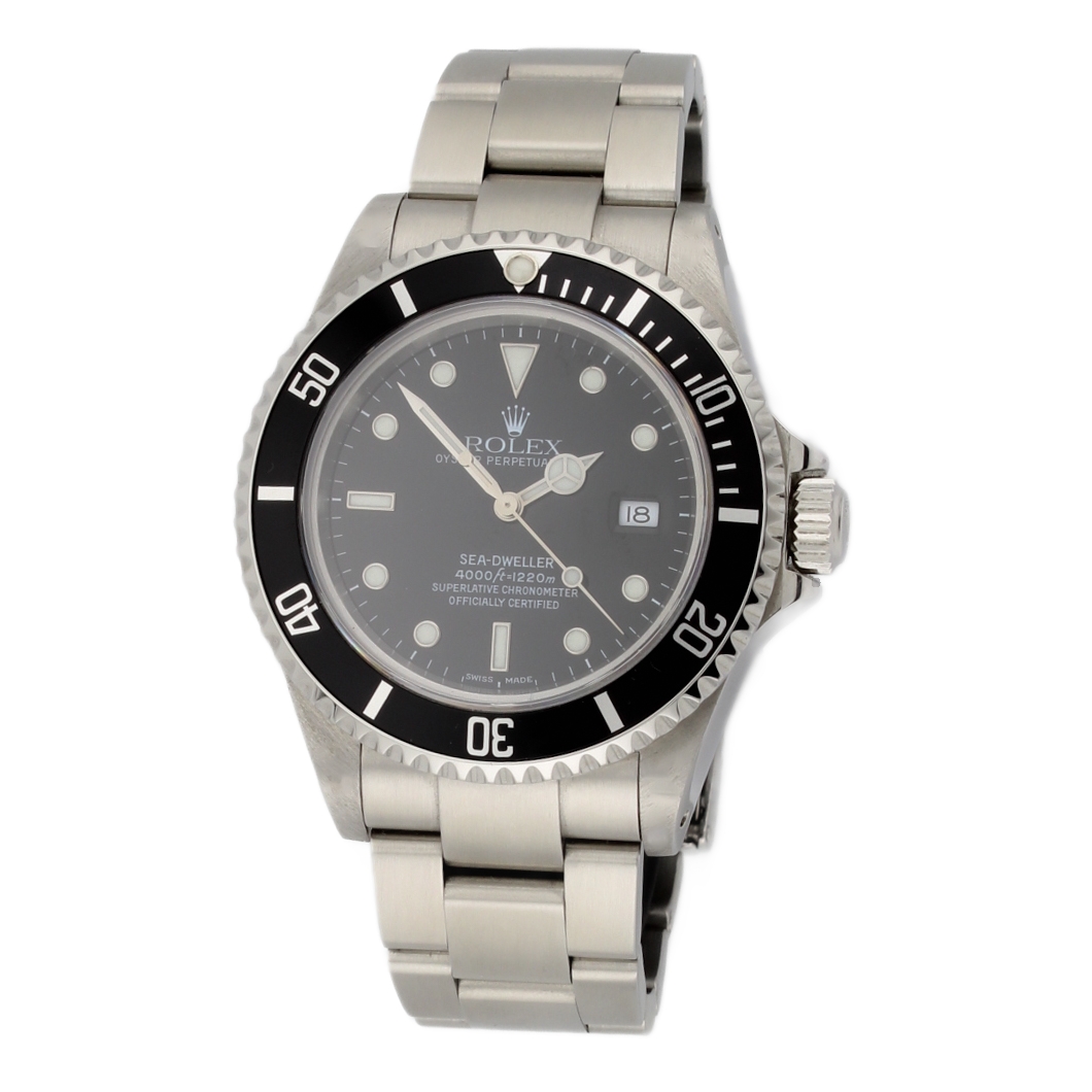 40mm Rolex Sea-Dweller Watch, Black Dial 16600