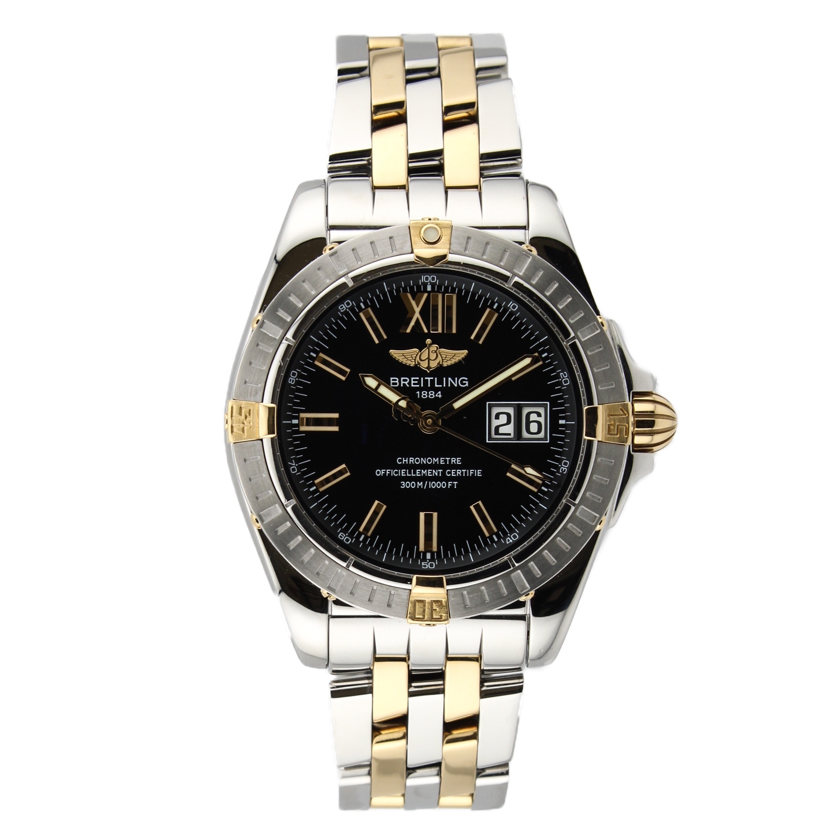 41mm Breitling Cockpit Watch, Black Dial B49350