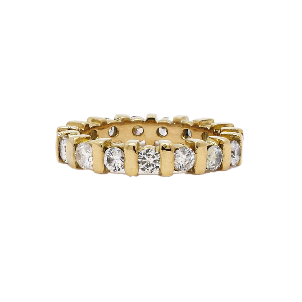 Pre-Owned 18ct Gold Diamond Full Eternity Ring Total 1.36ct Pre-Owned 18ct Gold Diamond Full Eternity Ring Total 1.36ct