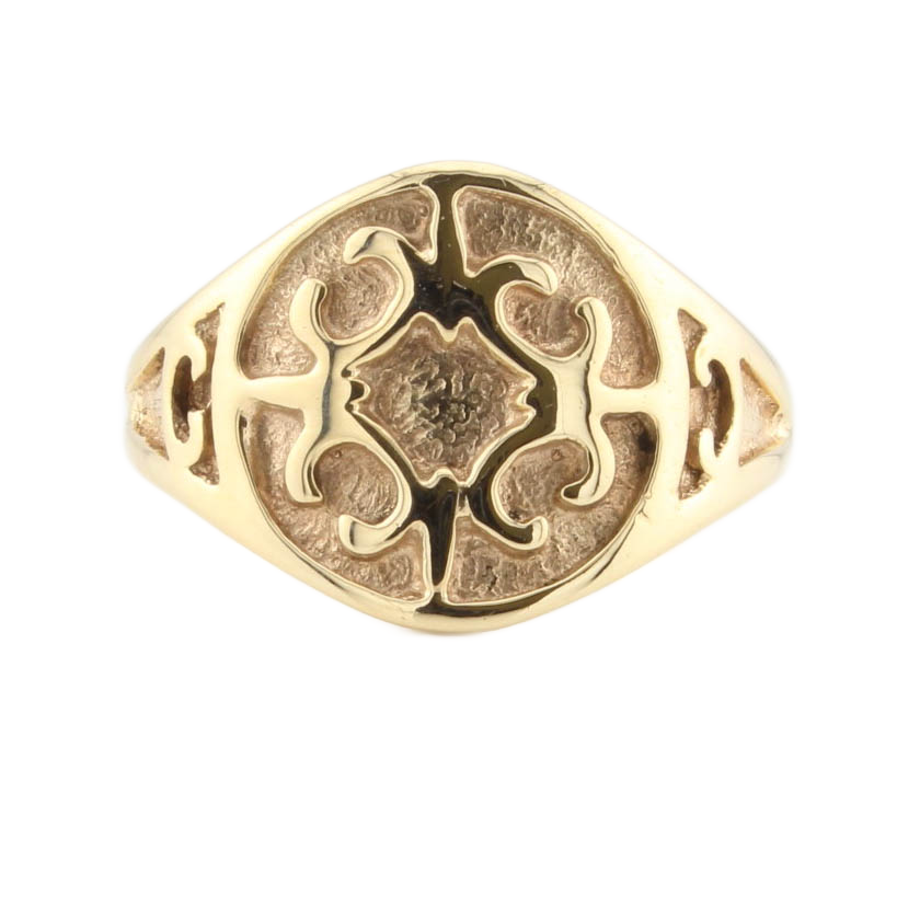 9ct Yellow Gold Filigree Signet ring