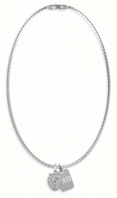 Guess Silver Tone Lion King Tag Necklace Was £70.00