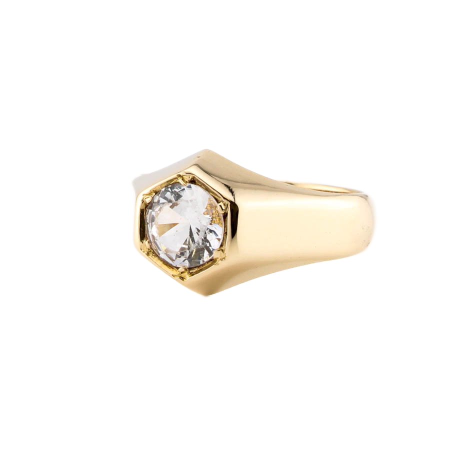Pre-Owned 9ct Yellow Gold CZ Solitaire Ring