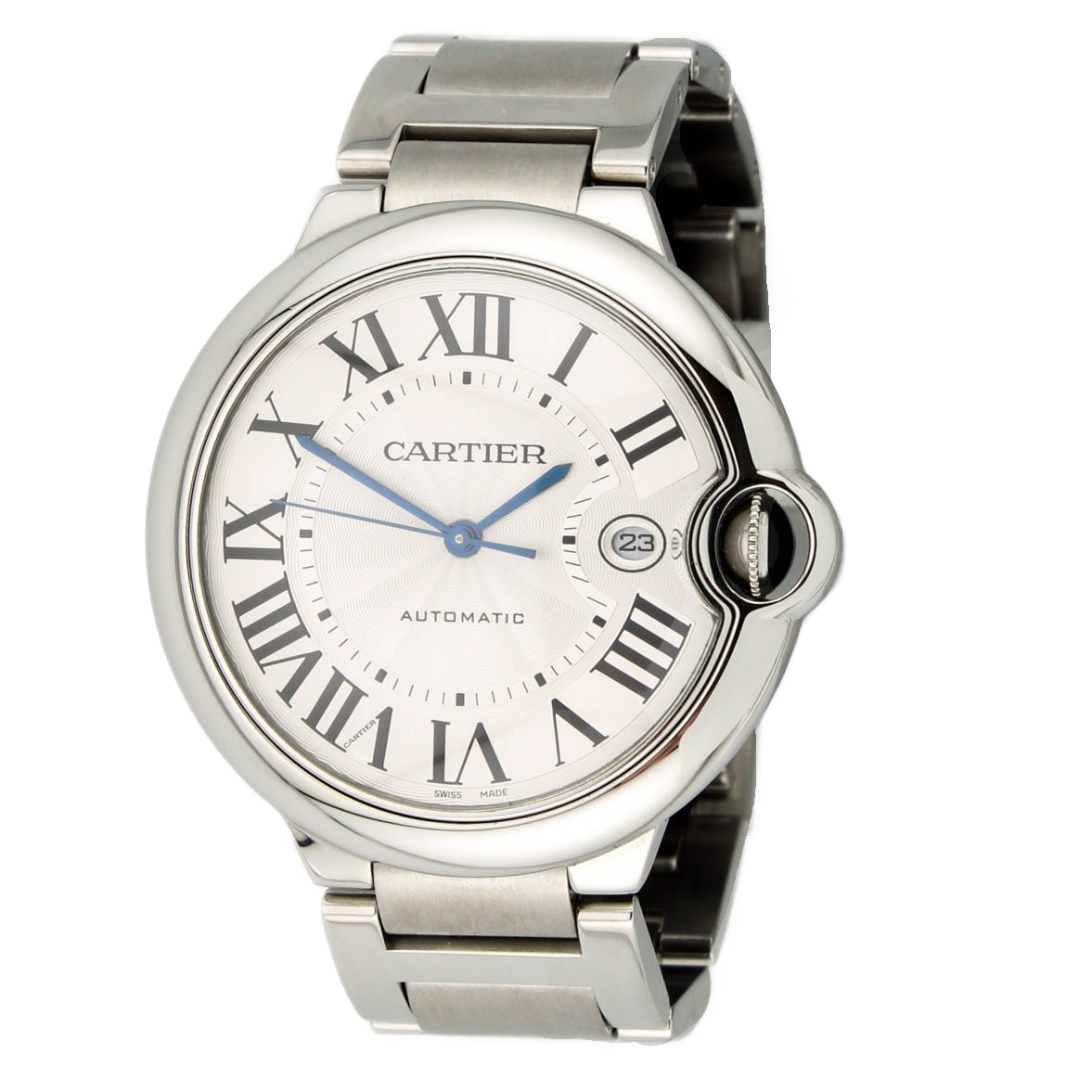 Pre-Owned 42mm Cartier Ballon Bleu Watch, Original Papers
