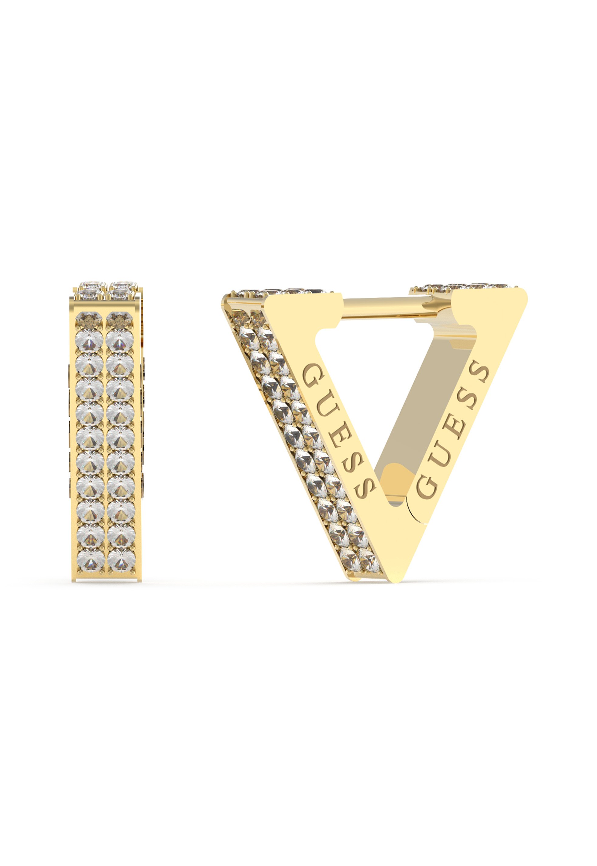 Guess Gold Tone Triangle Huggie Earrings Was £45.00