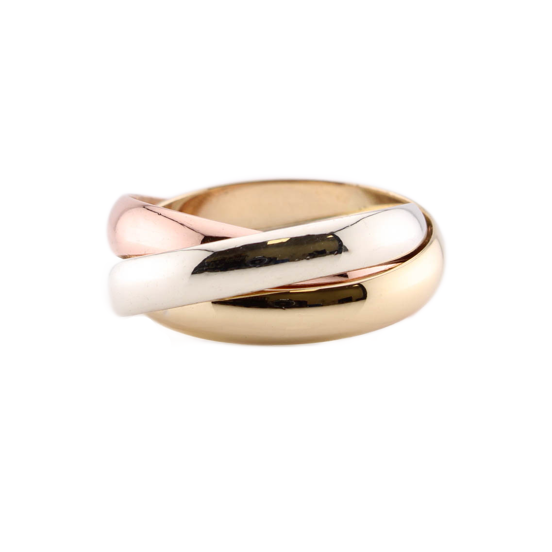 Pre-Owned 9ct 3 Colour Gold Wedding Ring