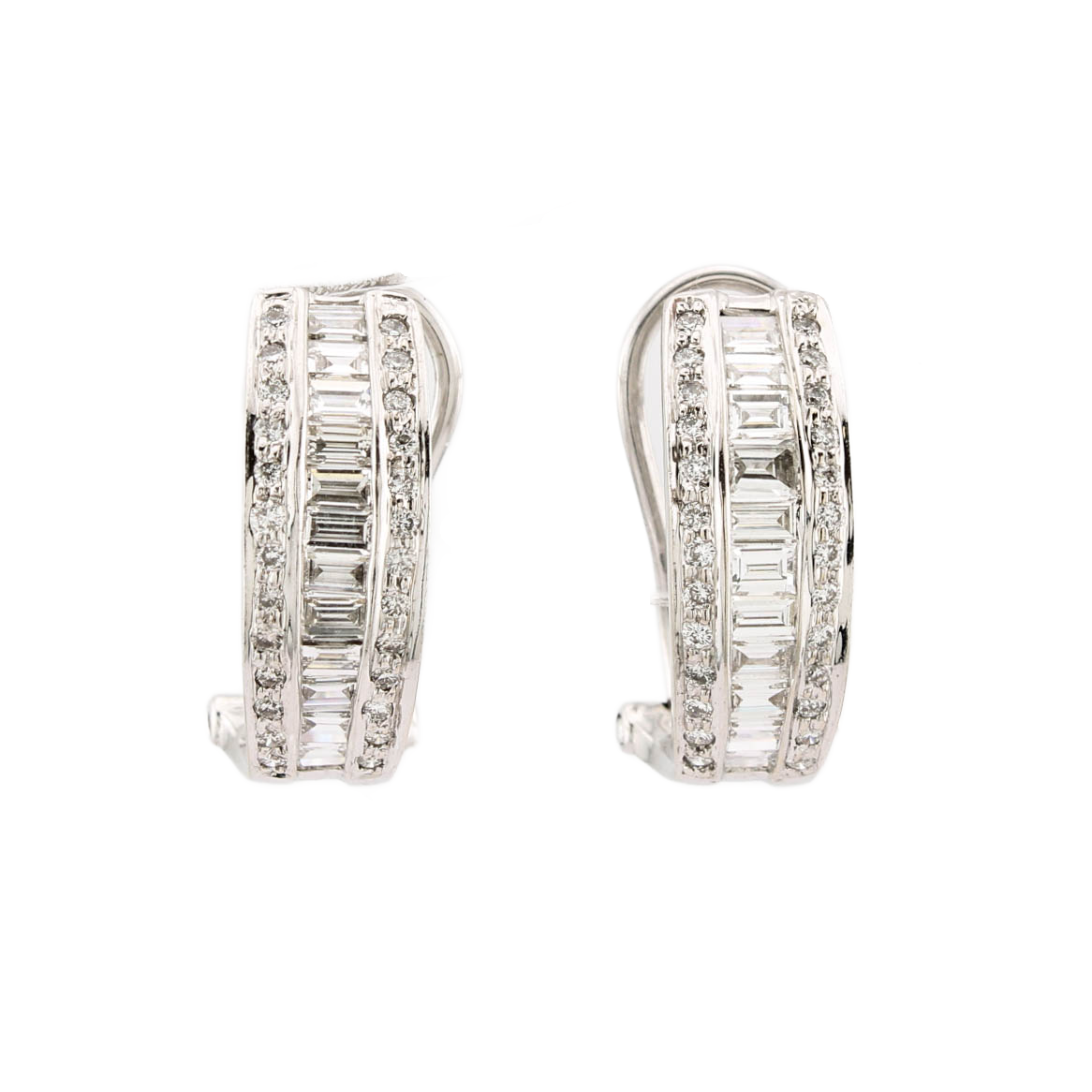 Pre-Owned 18ct White Gold Diamond Earrings Total 1.08ct Pre-Owned 18ct White Gold Diamond Earrings Total 1.08ct