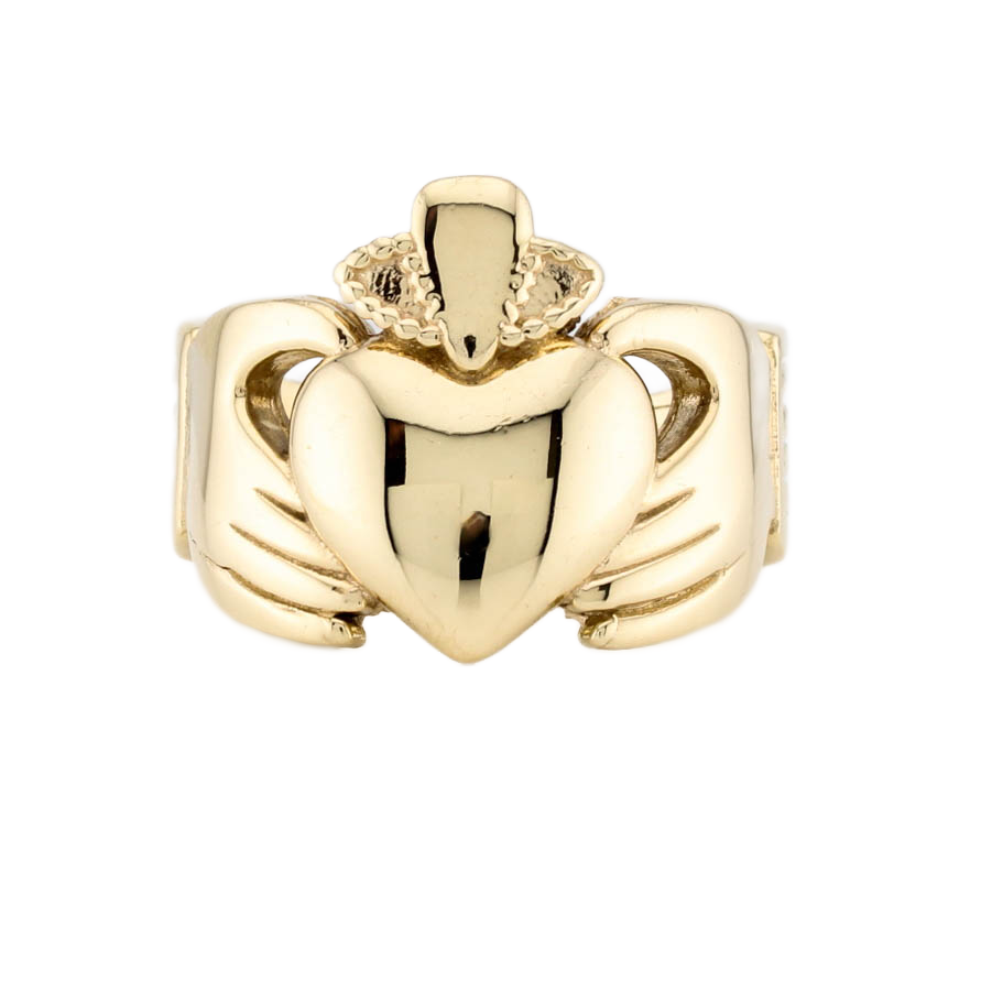 Pre-Owned 9ct Yellow Gold Heavy Claddagh Ring