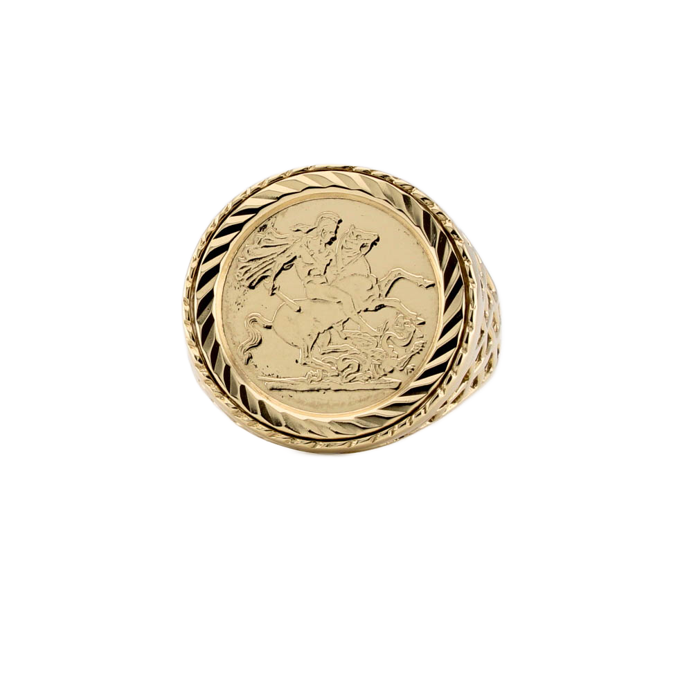 Pre-Owned 9ct Yellow Gold St. George Ring