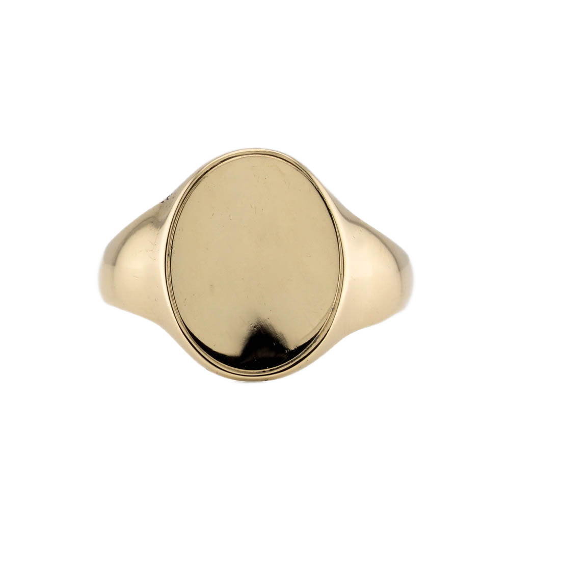 Pre-Owned 9ct Plain Oval Signet Ring