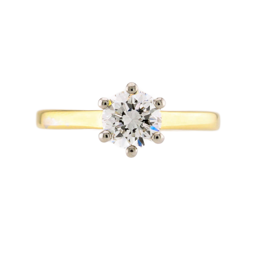 Pre-Owned 18ct Yellow Gold Diamond Solitaire Ring Total 1.08ct