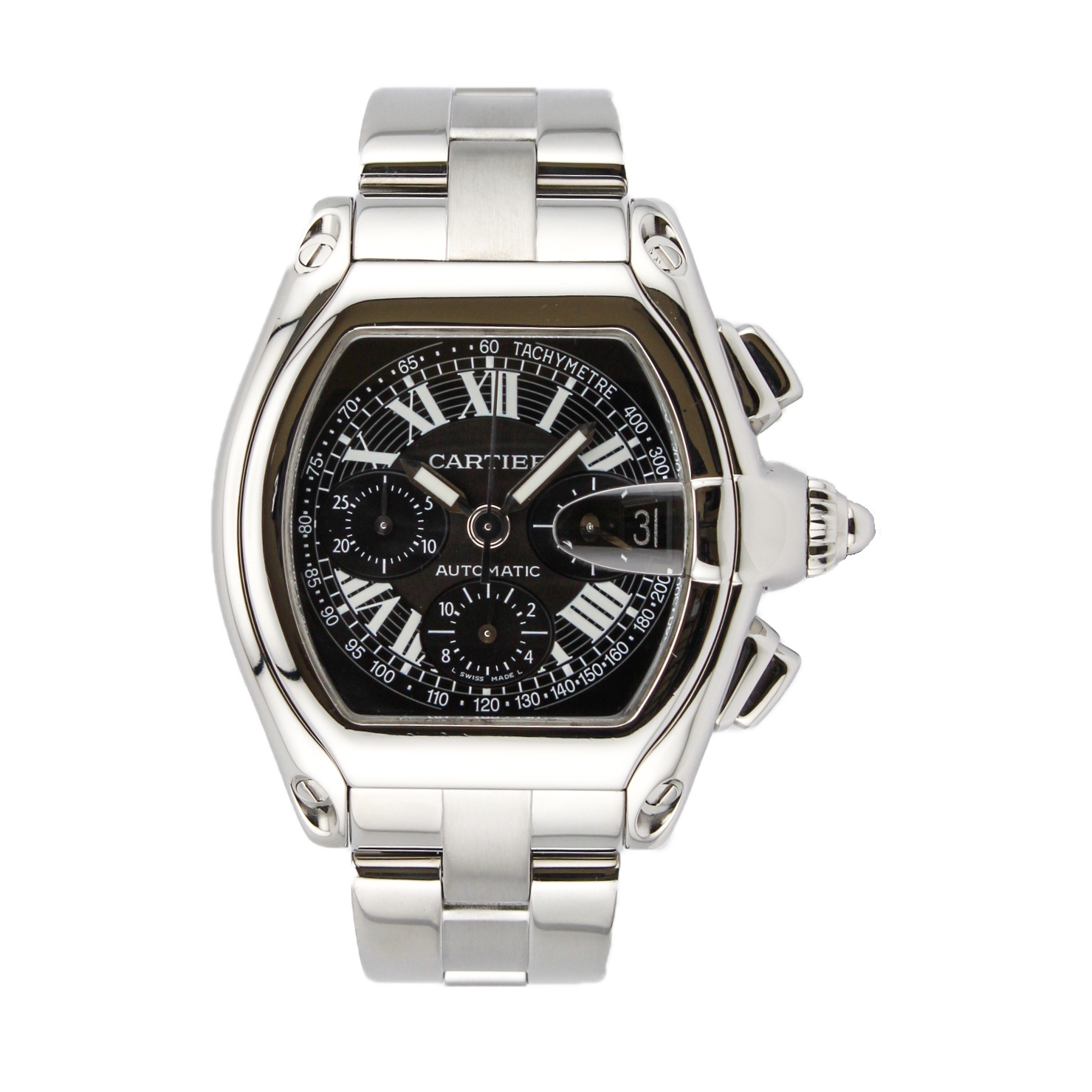 42mm Cartier Roadster Watch, Black Dial 2618 42mm Cartier Roadster Watch, Black Dial 2618